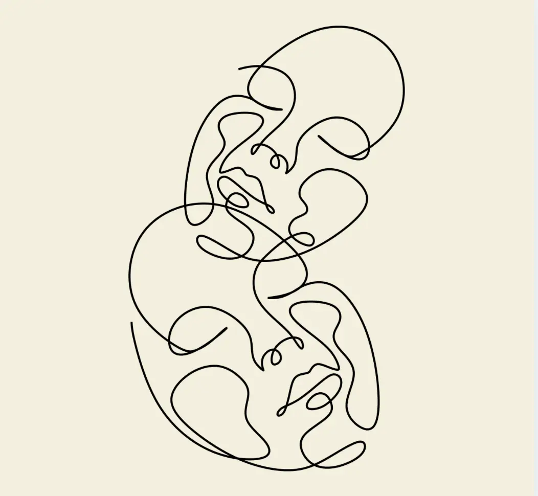 art line of a couple